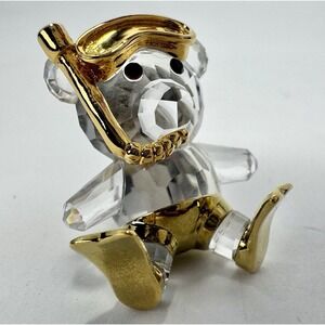 Swarovski Crystal Memories Snorkeling Diver Teddy Bear Brooch Pin 220119